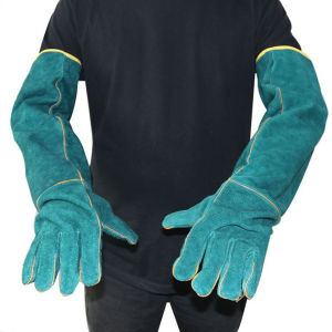 1Pair Dog Training Anti Bite Gloves Pet Protective Gloves Thick Leather Anti Scratch for Snake Dog Cat