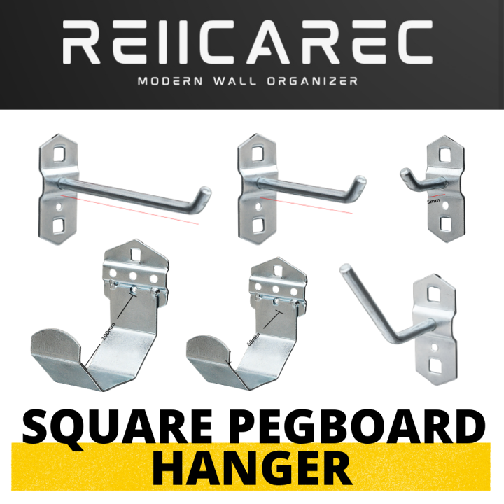 SQUARE HOLES PEGBOARD ACCESSORIES HOOKS Lazada