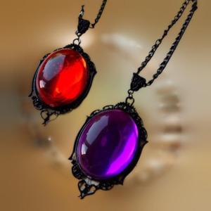 [haoh] สร้อยคอค้างคาวแวมไพร์ จี้เลือด สีม่วง เครื่องประดับโกธิค ค้างคาวดำ อุปกรณ์เสริมแม่มด คนป่าเถื่อน ทางเลือก สร้อยคอวินเทจ มนุษย์