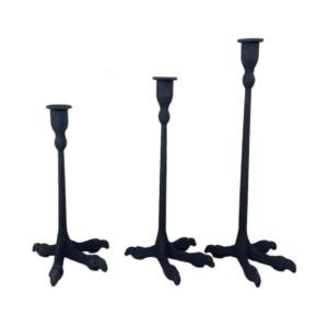Elegants Metal Candelabra Tapers Holder with Unique Claws Candlestick for Fireplaces and Party Decoration