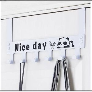(BISA COD) Gantungan Baju Belakang Pintu Minimalis Hook Nice Day Tanpa Paku 6 kait Serbaguna