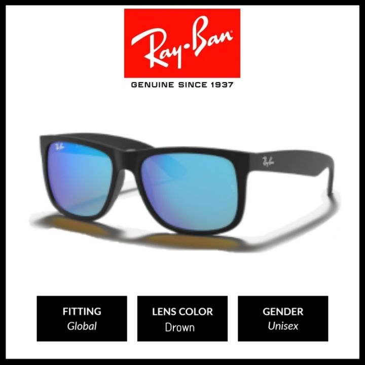 Ray-Ban RB4165 JUSTIN Colorblend Takahashi - Square Sunglasses Matte ...