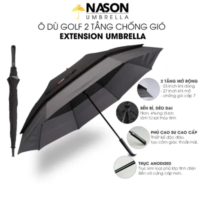 Ô dù Golf 2 tầng mở rộng Nason Umbrella Extension thiết kế độc đáo 23 inch khi đóng 27 inch khi mở chống gió cấp 7