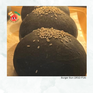 💯 Natural Yeast Charcoal Sourdough Burger Bun (3R10-P14)