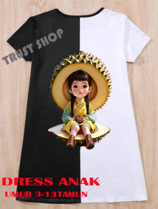 DRES ANAK PEREMPUAN 3-14TAHUN BEBY TERRY/DRES ANAK MOTIP BUAH BUAHAN