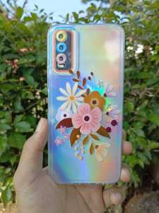 Case Hologram Fashion ( BUNGA 1 ) VIVO Y12 Y17 Y15 Y20 Y12S Y20S Y20SG Y21 Y21A Y21T Y21S Y33S Casing Hologram Aurora Markas Kesing