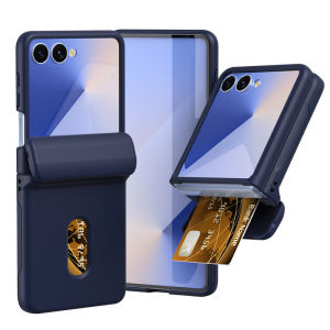 Shockproof Matte PC Transparent Case For Samsung Galaxy Z Flip 8 7 FE 6 5 4 3 Flip8 5G With Card Slot Lens protection Cover