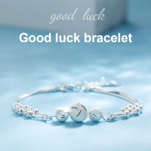 Bracelet Sansheng Sanshi 999 sterling silver carved transfer beads