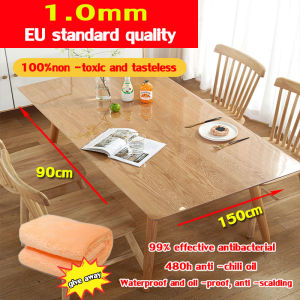 100% anti-chili oil EU quality 2.0MM PVC plastic Table Cover Transparent Waterproof Heavy Duty Oil-proof Heat Resistant Anti-slip Table Cover Protector table mat