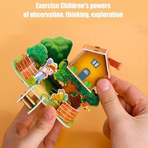 MUNCHX Handmade 3D Three-dimensional Building 9.811cm Random Styles DIY House Assembly Building Model High Quality Kindergarten Puzzle