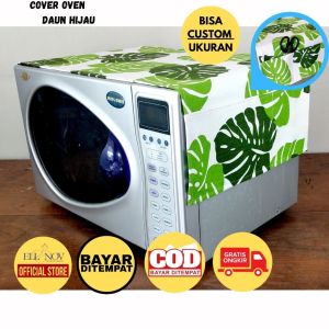 Ellenov Aneka Sarung Kanvas Murah Homemade Daun Hijau Taplak Meja Cover Kulkas Oven Galon Magic com Tissue Bahan Kanvas Tebal Premium Murah Awet BerKualitas (Isi : Sesuai Variasi Yang Dipilih)