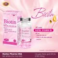 Viên uống Biotin giúp kích thích mọc tóc nhanh, ngăn ngừa gãy rụng tóc, bảo vệ da tóc - Chai 60 viên. 