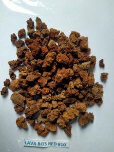 LAVA BITS RED #10 - BY MICHKIO SHEN SHOP (GOOD QUALITY) - FOR LANDSCAPING AND AQUA SCAPING