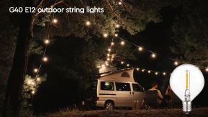 25FT/33FT/49FT String Light G40 Glass Bulb Patio Outdoor Waterproof Fairy Lights Terrace Garden Pub Christmas Party DecorationFast shipping
