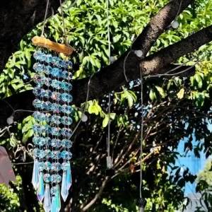 FFBH Art Crystal Wind Chimes Sun Catcher Beautiful Wind Chime Luxury Aesthetic Crystals Decoration Bedroom Decorations Pendant R6P8Q