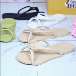 Large Size Foldable Slippers Portable Slide Sandals For Men Summer Outdoor Couple Style Non-Slip Soft Sole Travel Slippers