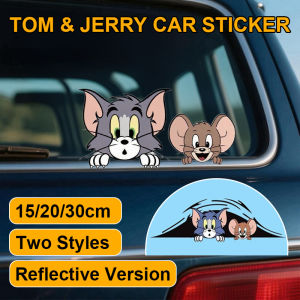 Car Sticker Creative Cat And Mouse For Car/Motorcycle/Electric Vehicle Owners/Decorative Cartoon Reusable Decal/Body Cover Personalization