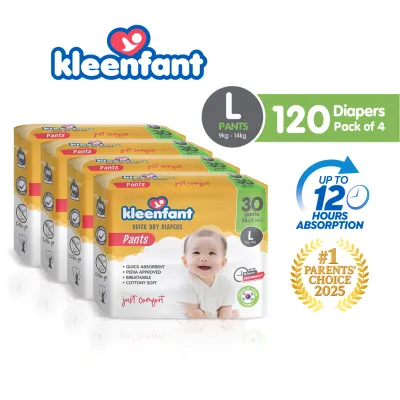 Kleenfant Baby Pull-up Pants Diaper Large (120 Pads) Disposable Diaper Baby Essentials Free Shipping