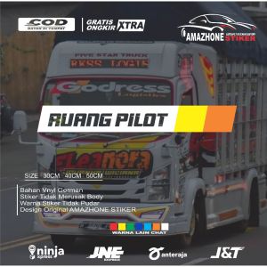 stiker kaca ruang pilot cutting stiker kaca truk pick up bisa custom