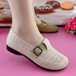 Free Shipping 2026 Spring And Autumn Season Soft-Soled Flat Casual Slip-On Shoes Non-Slip Comfortable For Mothers