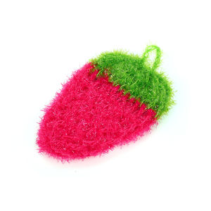 ผ้าไหมโพลีเอสเตอร์อะคริลิคน่ารักผ้าทำความสะอาดจานสตรอเบอร์รี่ผ้าเช็ดทำความสะอาดผ้าเช็ดสำหรับห้องครัวผ้าเช็ดจานเศษผ้า