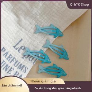 Hàng có sẵn✨ 4pcs dễ thương phim hoạt hình cá heo BB tóc clip cho phụ nữ Cô Gái đa năng bangs tóc Clip thời trang bên Clip Phụ Kiện Tóc Quà Tặng