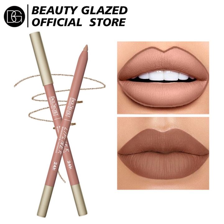 BEAUTY GLAZED Waterproof Matte Lip Liner Pencil For Lips Eyeliner