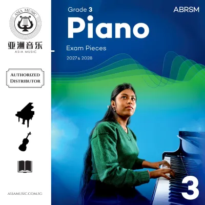 AUTHORISED DISTRIBUTOR - ABRSM - PIANO EXAM PIECES 2027-2028 GRADE 3