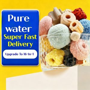 Premium Aquarium Filter Media Materials Set For Fish Tank Sump Pond – Includes Bio Sponge Pad Porous Ceramic Rings Activated Carbon Filter Balls Nitrification Bacteria House