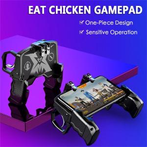 11.11 Call of Duty Mobile Controller K21 PUGB Trigge 4 Finger Linkage Game Handle Peace Elite Fast Shooting Button Controller for PUBG Rules of Survival Game Trigger Joystick Gamepad for IOS Android Phone