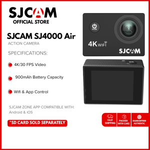 SJCAM SJ4000 Air | 4K 30fps | 16 Megapixel Camera | 98 waterproof housing | Built-in mic and speaker | Complete Mounts and Accessories