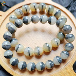 Premium Grade Rare Natural Wealth Bowl One Sky Line Green Flower Nephrite Jade Bracelet