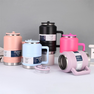 HESONG หนาขึ้น ขวดน้ำ หุ้มฉนวน 2 ลิตร ขวดเครื่องดื่ม แบบพกพา ฟองน้ำ ขวดยิม สำหรับผู้ชายและผู้หญิง