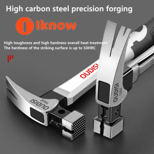 I know One-piece special steel hammer Straight Framing Curve Claw Hammer with Cushion Grip 10 Oz/13 Oz
