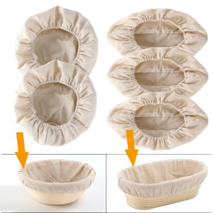 3 / 6 Cái Giỏ Bánh Mì Bộ Vải Lót 10 Inch Tròn Lên Men Bột Vải Lót Nướng Bột Nắp Giỏ Dụng Cụ Làm Bánh Tự Làm2026