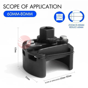 Oil Filter Wrench universal Fuel Filter Remover 60mm-80mm Cast Steel Adjustable Removal Tool Cast Steel Filter Wrenches oil filter remover wrench Isuzu oil filter socket wrench