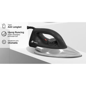 SETRIKA LISTRIK SANEX SI-451 - S111 Setrika Otomatis Electric Dry Iron Gosokan Baju S- 111 Anti Lengket - MERAH