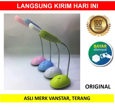 Lampu Meja Baca Belajar Vanstar Van Star V-7188 V 7188 Mini Desk Baterai V7188 LED Fleksibel Flexible Lamp Original AAA