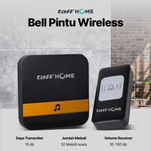 BERGARANSI TaffHOME Bel rumah tanpa kabel yg awet Wireless jarak jauh Bell Pintu Waterproof A9