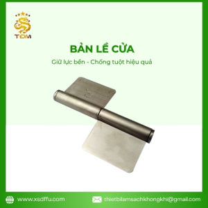 Bản lề cửa chất liệu inox 304 (1 hộp 2 cái) - bản lề cửa buồng thồi khí Airshower cửa thép