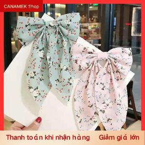 CS Nơ Kẹp tóc nơ thời trang phong cách Hàn Quốc nơ lớn ruy băng buộc tóc nhỏ hoa tươi kẹp tóc nơ phụ kiện