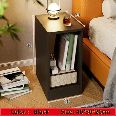 Nightstand simple modern household bedroom clip gap shelving bedside cabinet mini super narrow small storage cabinet
