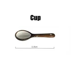 Coconut Shell Coffee Cup with Spoon Ins High Appearance Horizontal Ceramic Milk Mug Design Sense Small Coconut Shell Color Cup