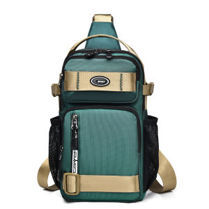 Chest Bag For Men Large Capacity Shoulder Bag Multi functional Crossbody Bag wear-resistant fabric