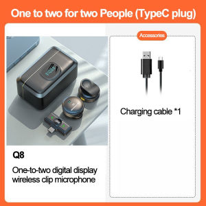 Emika Choice Q8 Wireless Microphone Noise Cancellation for Live stream Vlogging Video Recording Streaming