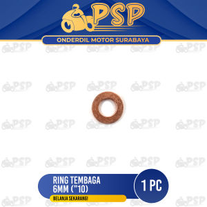 Ring Tembaga 6mm Kunci "10 (Harga Per 1 Biji) - Reng Plat Pelat Tembaga M6 Diameter 6 Mili Tebal 1