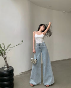 Jeans Sepanjang Kaki Amerika Celana Tinggi Wanita