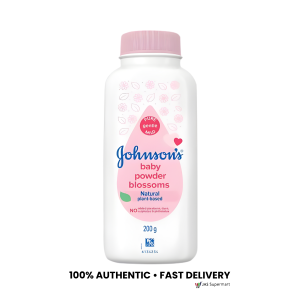 Johnsons Baby Powder Blossoms 200g Hypoallergenic Baby Powder Natural Plant Based