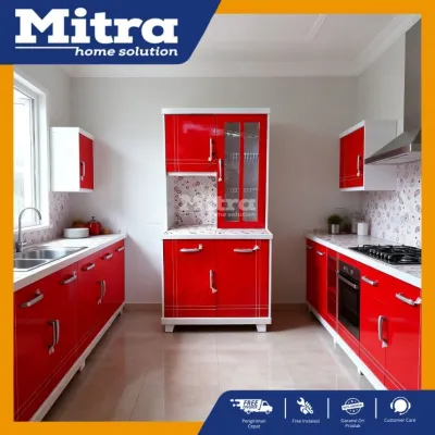 GRATIS ONGKIR!!! LEMARI SAYUR / LEMARI PIRING / RAK PIRING MODERN BERKUALITAS - COKLAT KAYU / MITRA HOME SOLUTION