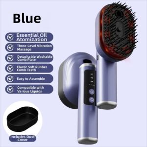 SGFDD Hair Care Red Light Spray Massage Comb Multi-Function Anti-Frizz Large Tank Electric Spray Hair Brush Durable Anti-Static 2-In-1 Misting Hair Brush Women